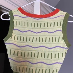Sweet Green and orange tank - small